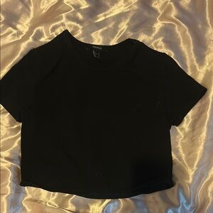 Women's Black Crop Top